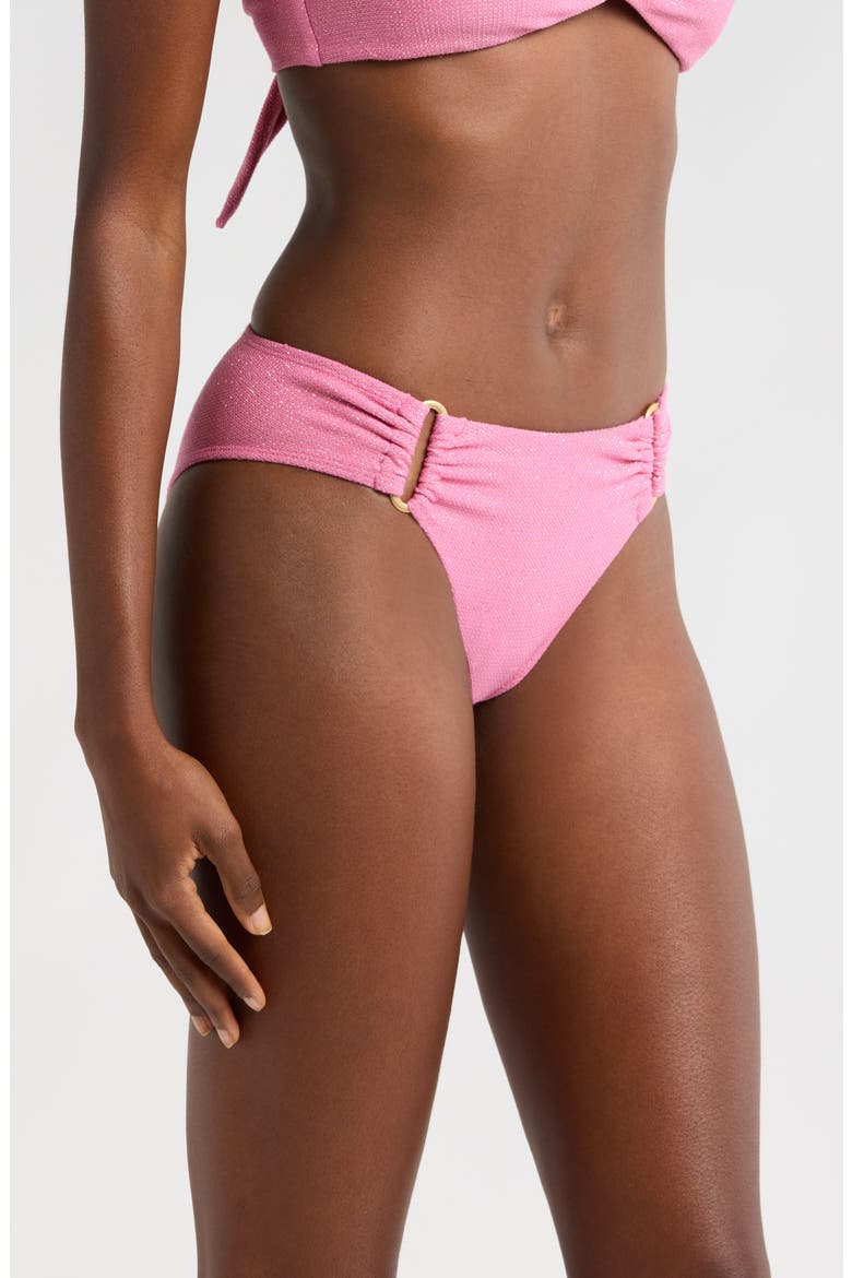 Metallic Bikini Bottoms, Alternate, color, SORBET