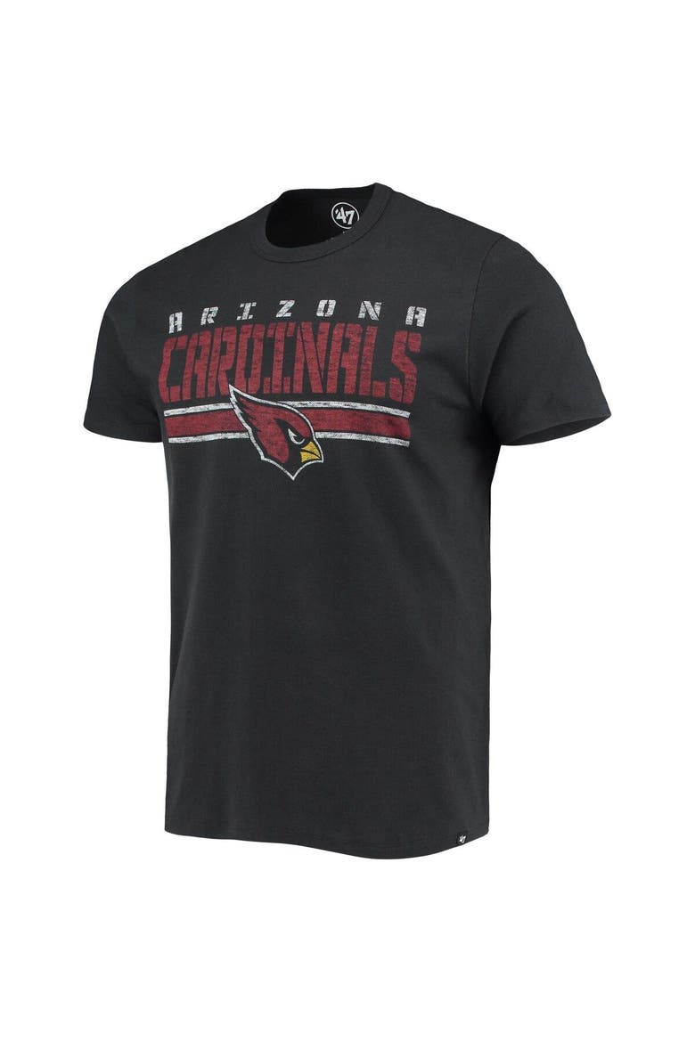 Men's '47 Black Arizona Cardinals Team Stripe T-Shirt, Alternate, color, Black