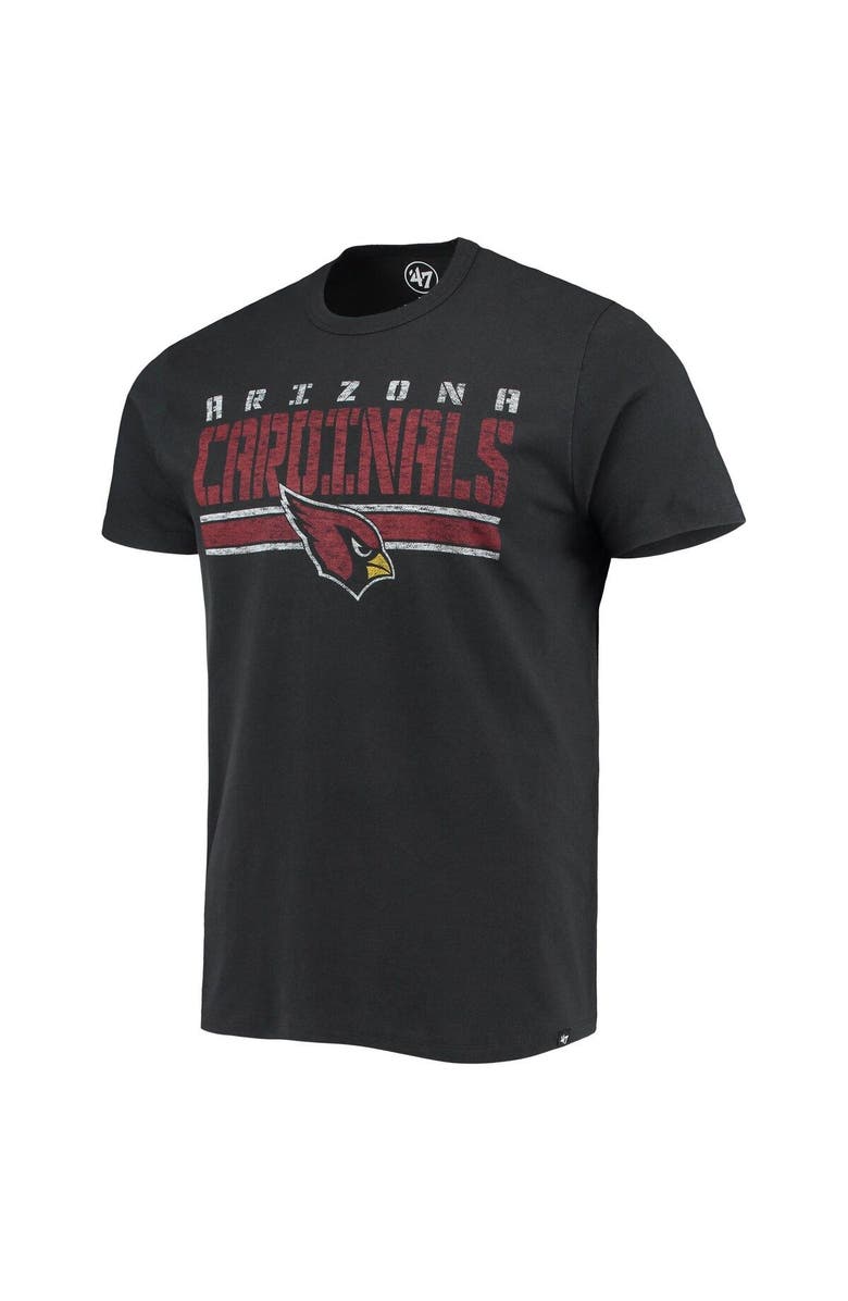 '47 Men's '47 Black Arizona Cardinals Team Stripe T-Shirt, Alternate, color, Black