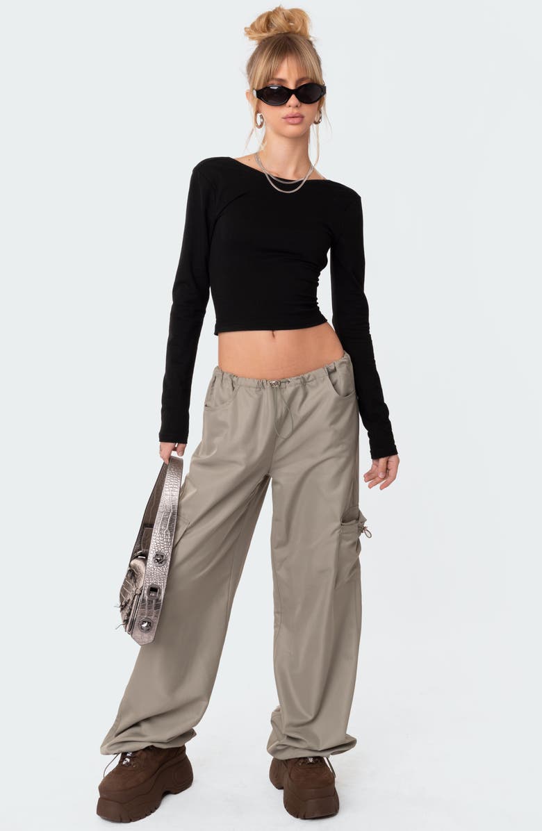 EDIKTED Asha Low Rise Cargo Pants, Alternate, color,