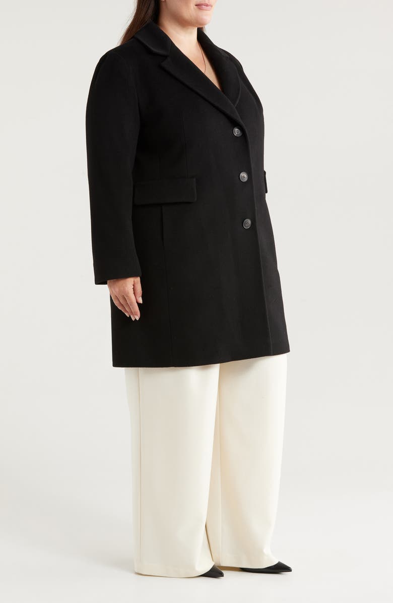 Fleurette Charlie Wool Coat, Alternate, color, Black