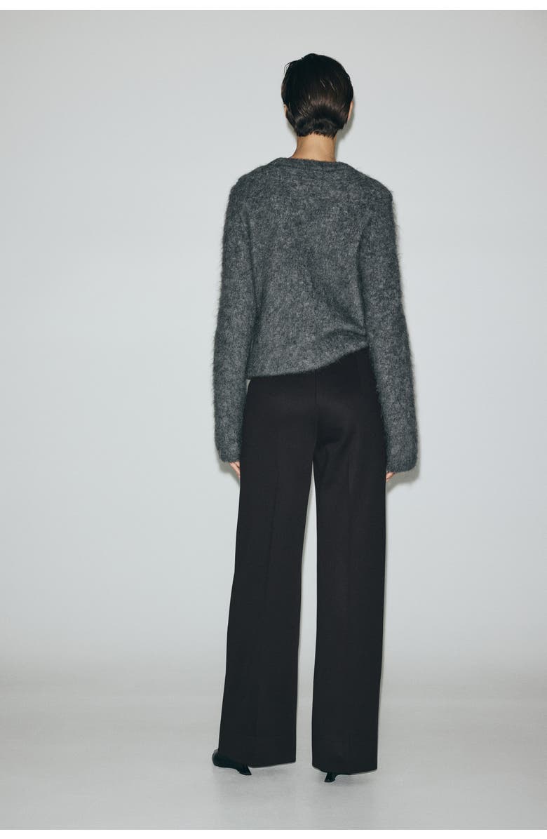 H&M Straight-leg Trousers, Alternate, color, Black