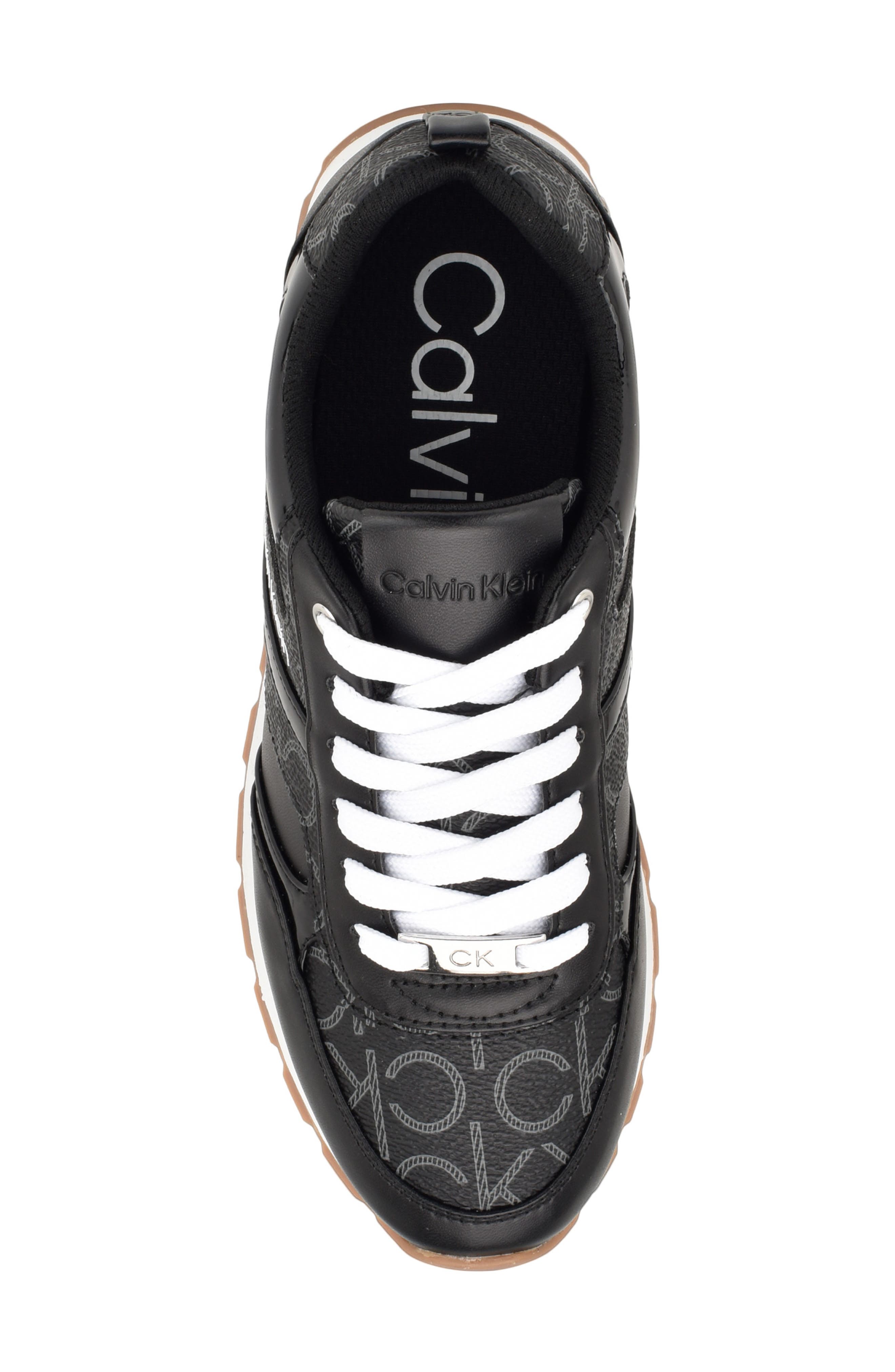 Calvin Klein Carlla Lace Up Sneaker, Alternate, color, Black