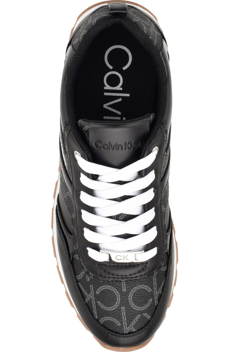 Calvin Klein Carlla Lace Up Sneaker, Alternate, color, Black