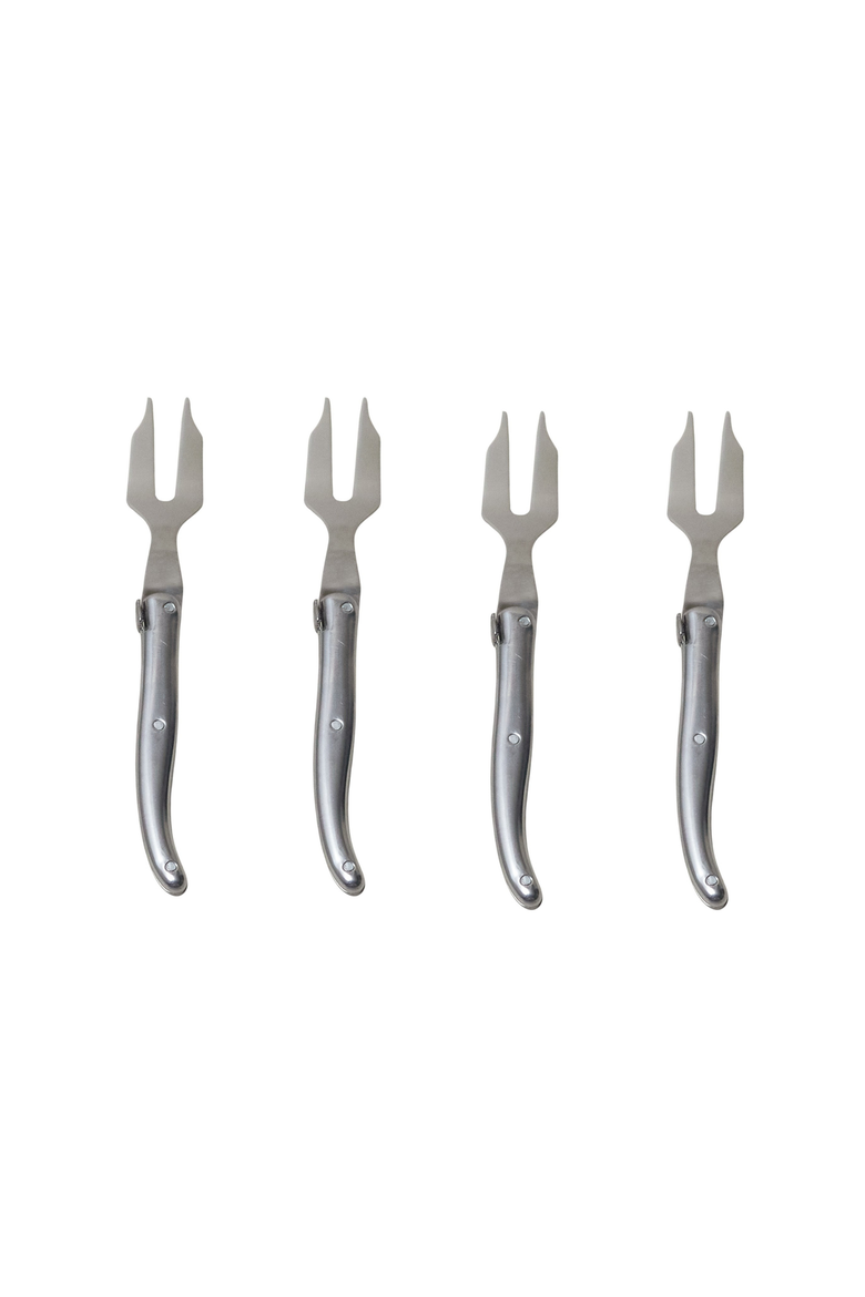 Mini Cheese Fork - Set of 4, Main, color, Stainless Steel