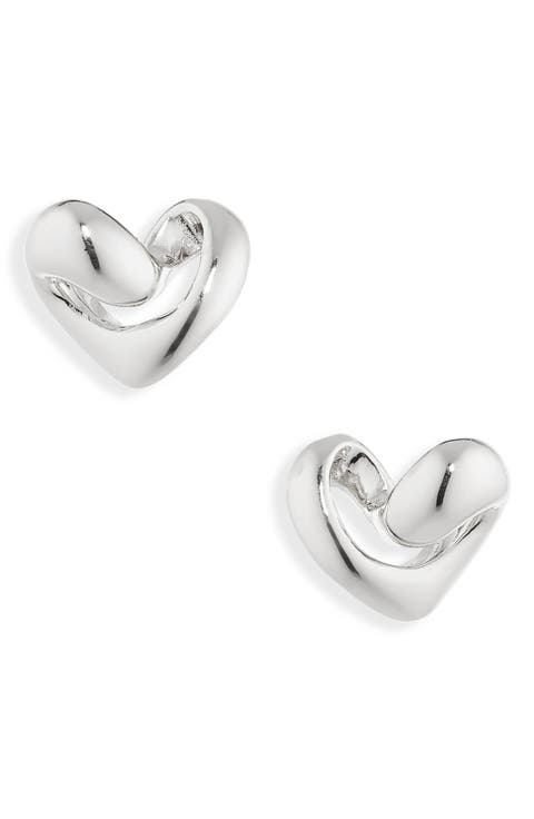 Infinity Heart Stud Earrings