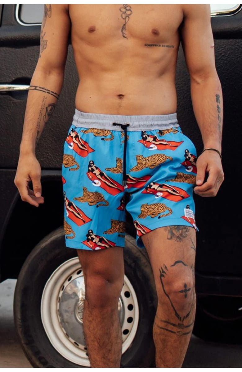 Baja Llama THE PURRFECT WOMAN - STRETCH SWIMSUIT, Alternate, color, Blue