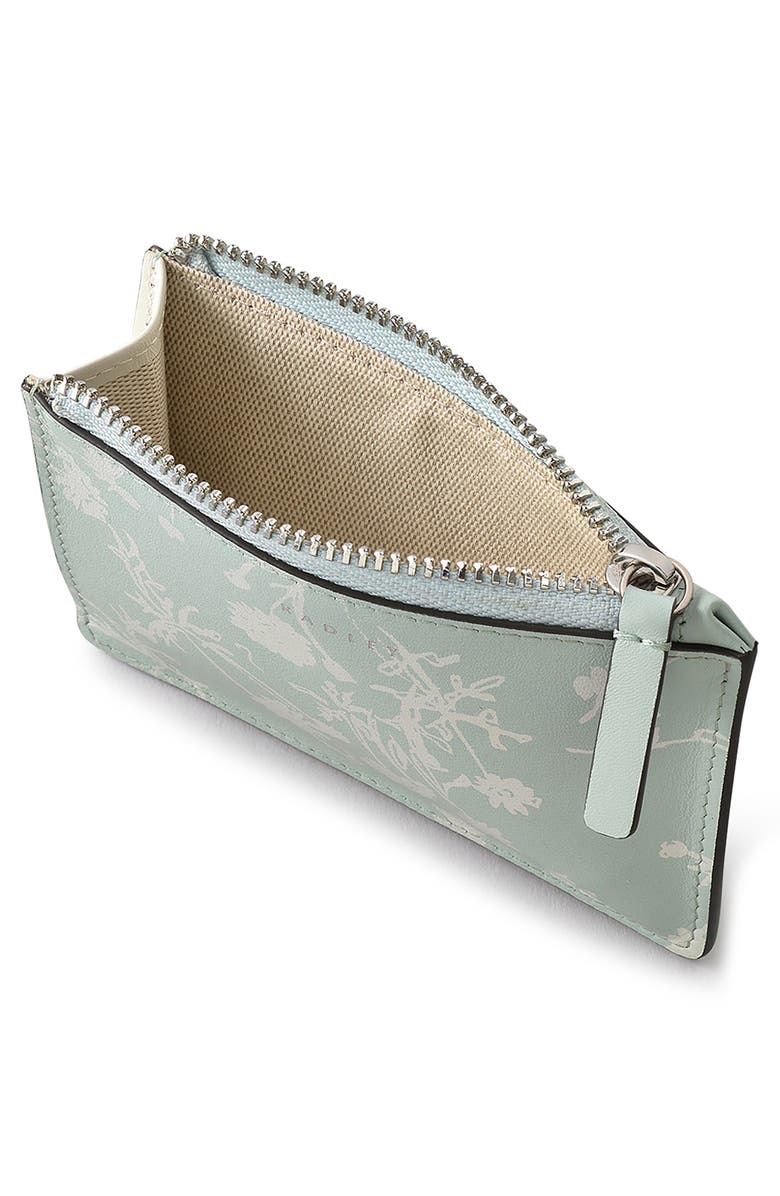 Radley Blooming Lovely Zip Card Case, Alternate, color, Deco Green