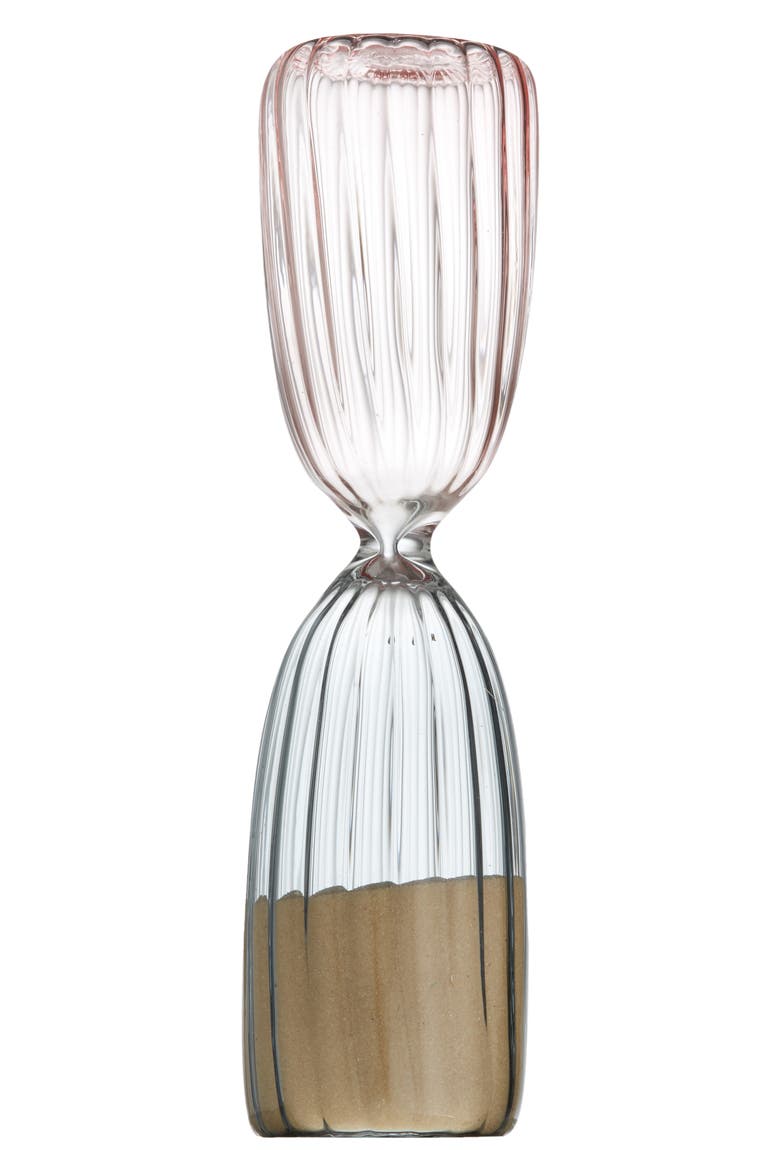Times Colored Hourglass Vase, Main, color, SMOKE/ PINK NATURAL SAND