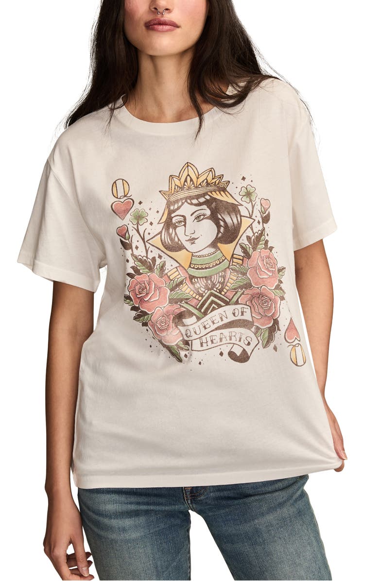 Lucky Brand Tattoo Queen Graphic T-Shirt, Main, color, 