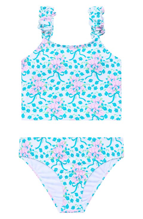 Kids' Puff Strap Two-Piece Swimsuit (Big Kid)