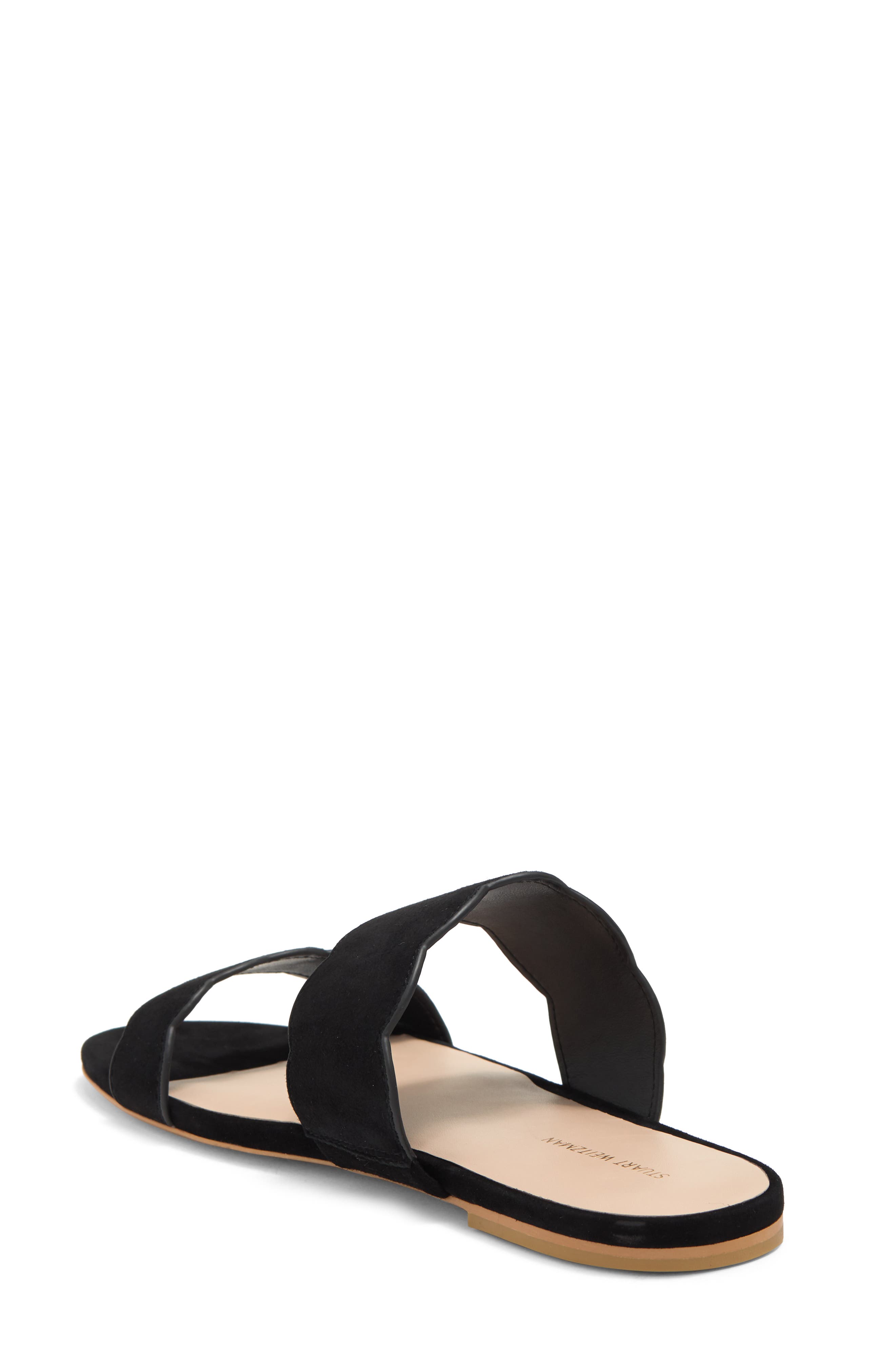 Stuart Weitzman Santorini Scallop Slide Sandal, Alternate, color, 