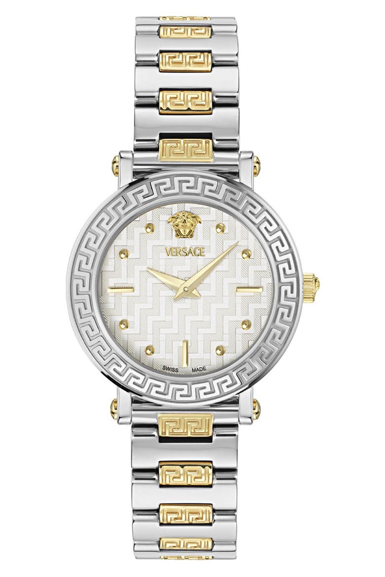 Greca Sphere Petite Bracelet Watch, 30mm, Main, color, TWO TONE