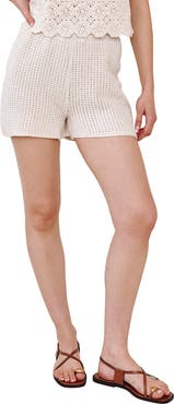 Bella Dahl Open Crochet Cotton Shorts