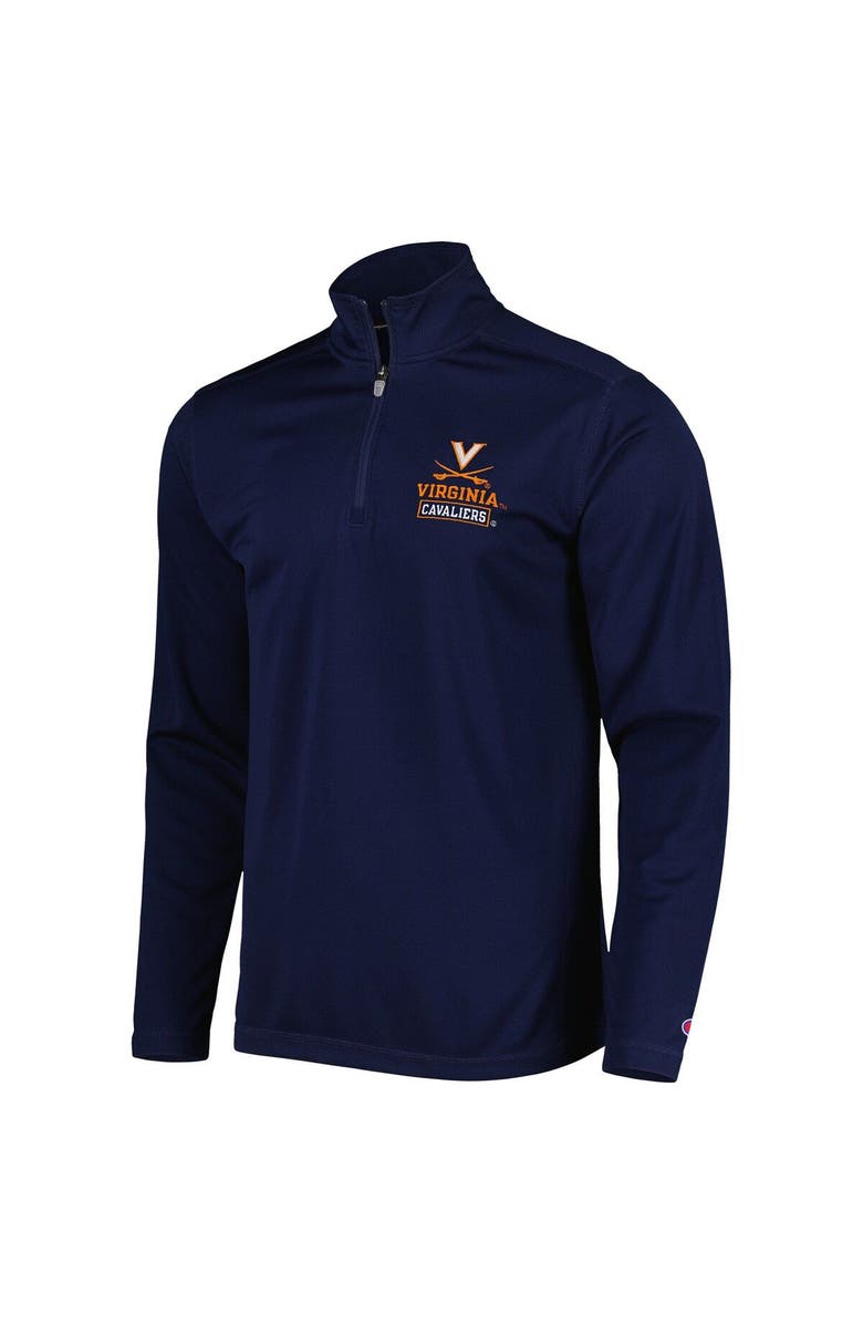 Champion Men's Champion Navy Virginia Cavaliers Textured Quarter-Zip Jacket, Alternate, color, Navy