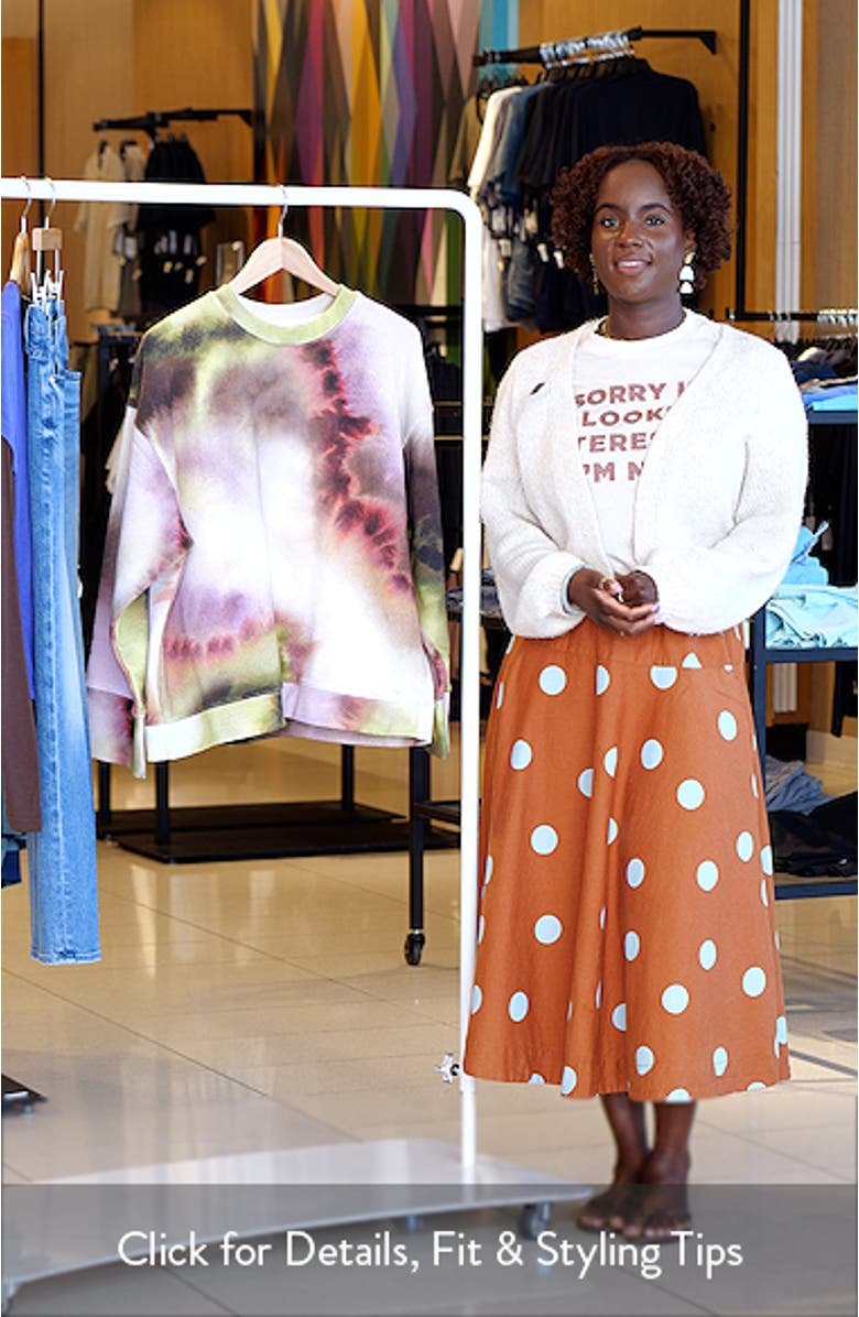 Tie Dye Oversize Cotton Blend Sweatshirt, sales video thumbnail