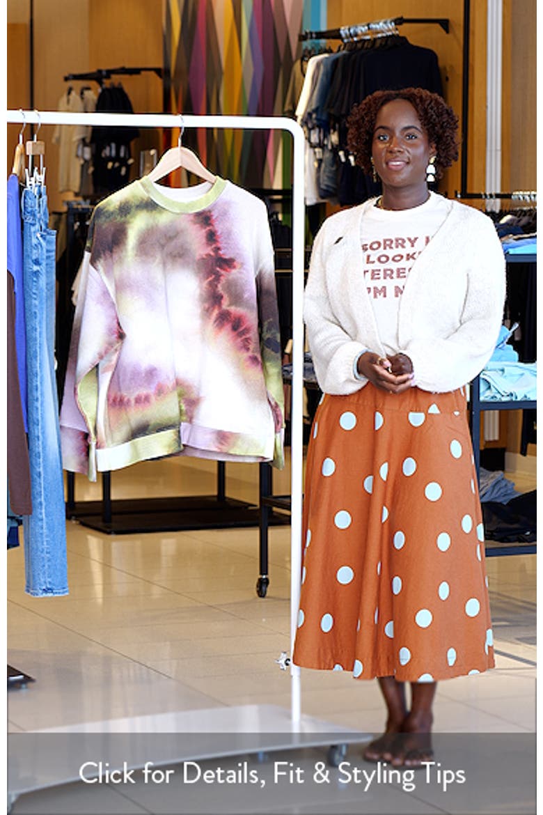 Tie Dye Oversize Cotton Blend Sweatshirt video