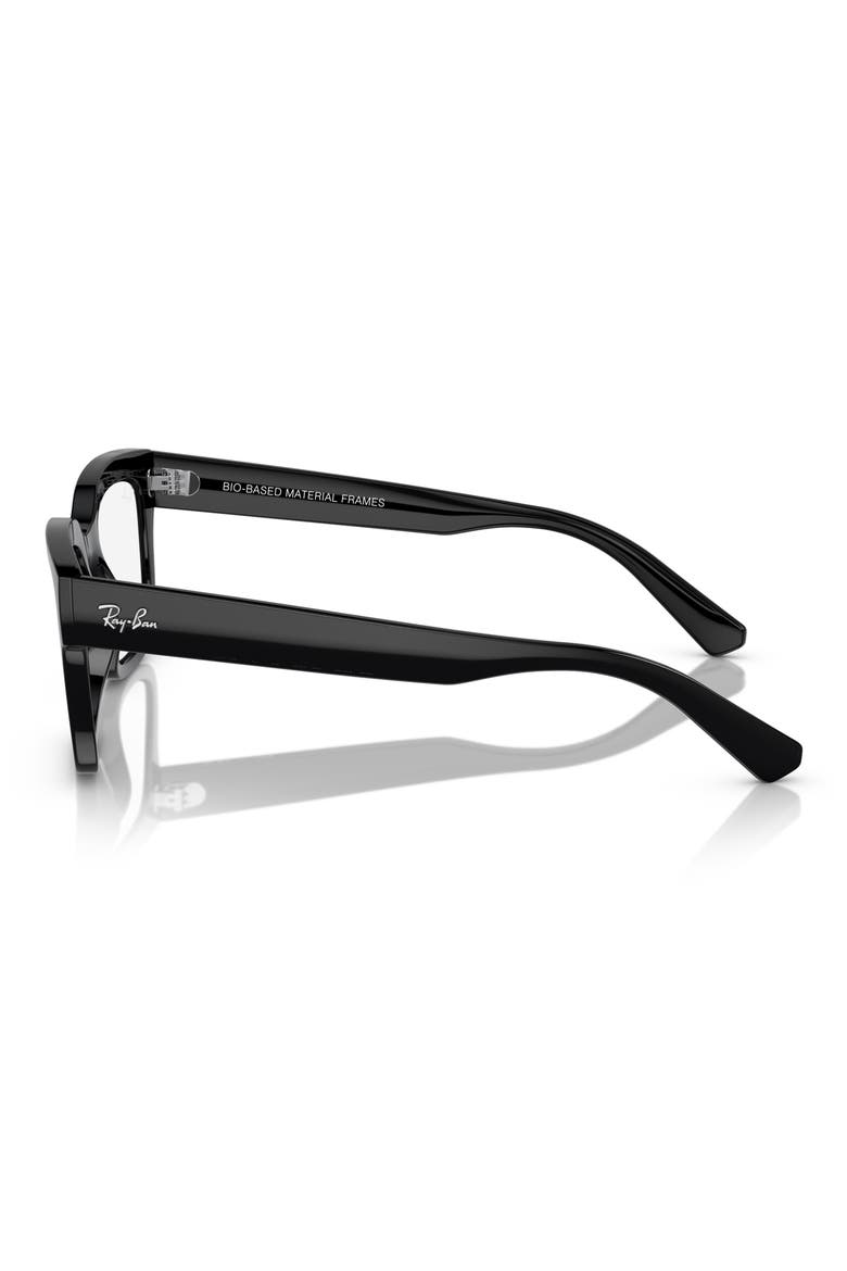 Chad 54mm Rectangular Optical Glasses, Alternate, color, BLACK