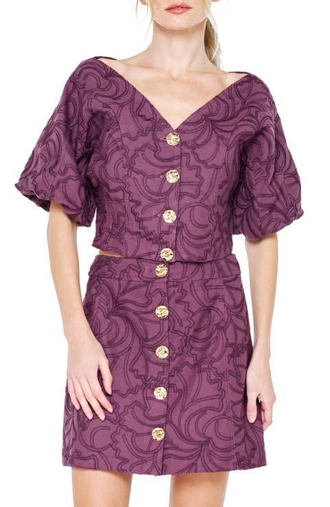 Natalyna Puff Sleeve Cotton Top