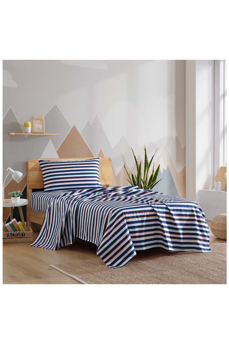 Stripe Games Sheet Set, Alternate, color, DARK BLUE