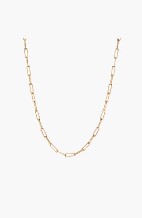 Large Paperclip Chain Necklace