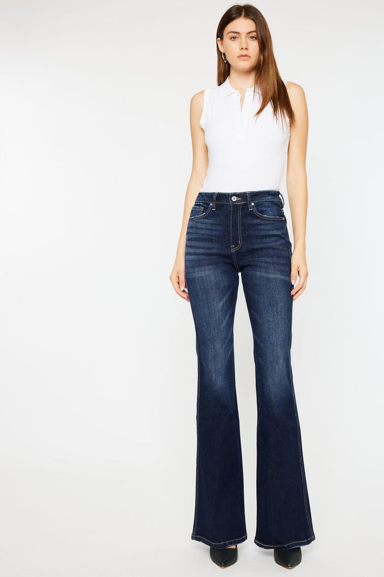 Luke High Rise Flare Jeans, Alternate, color, Dark Wash