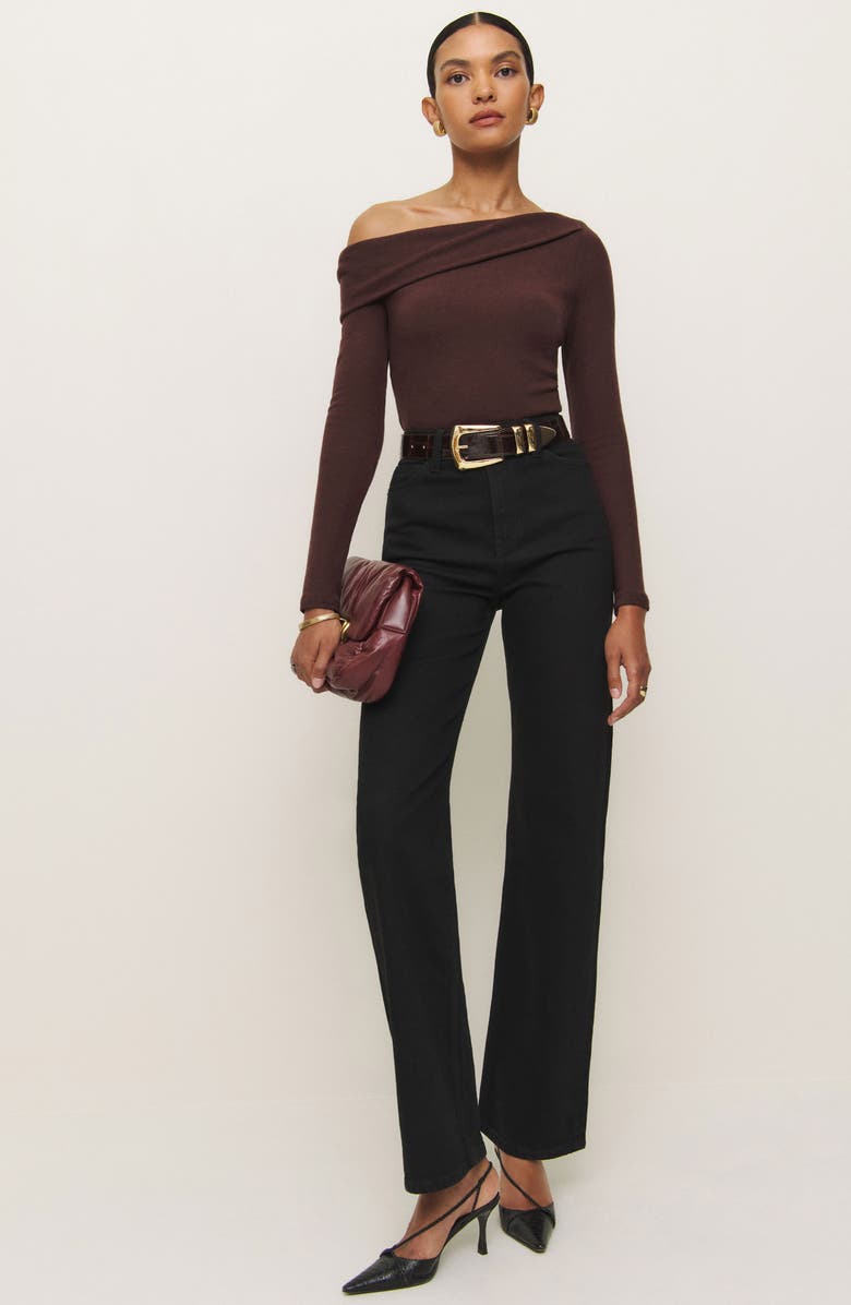 Reformation Elio Off the Shoulder Knit Top, Alternate, color,