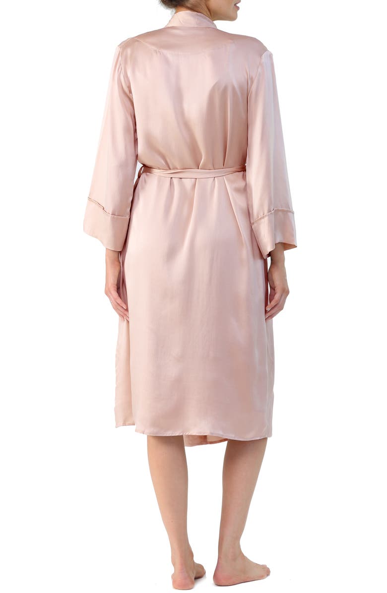 Papinelle Silk Robe, Alternate, color, Papinelle Pink