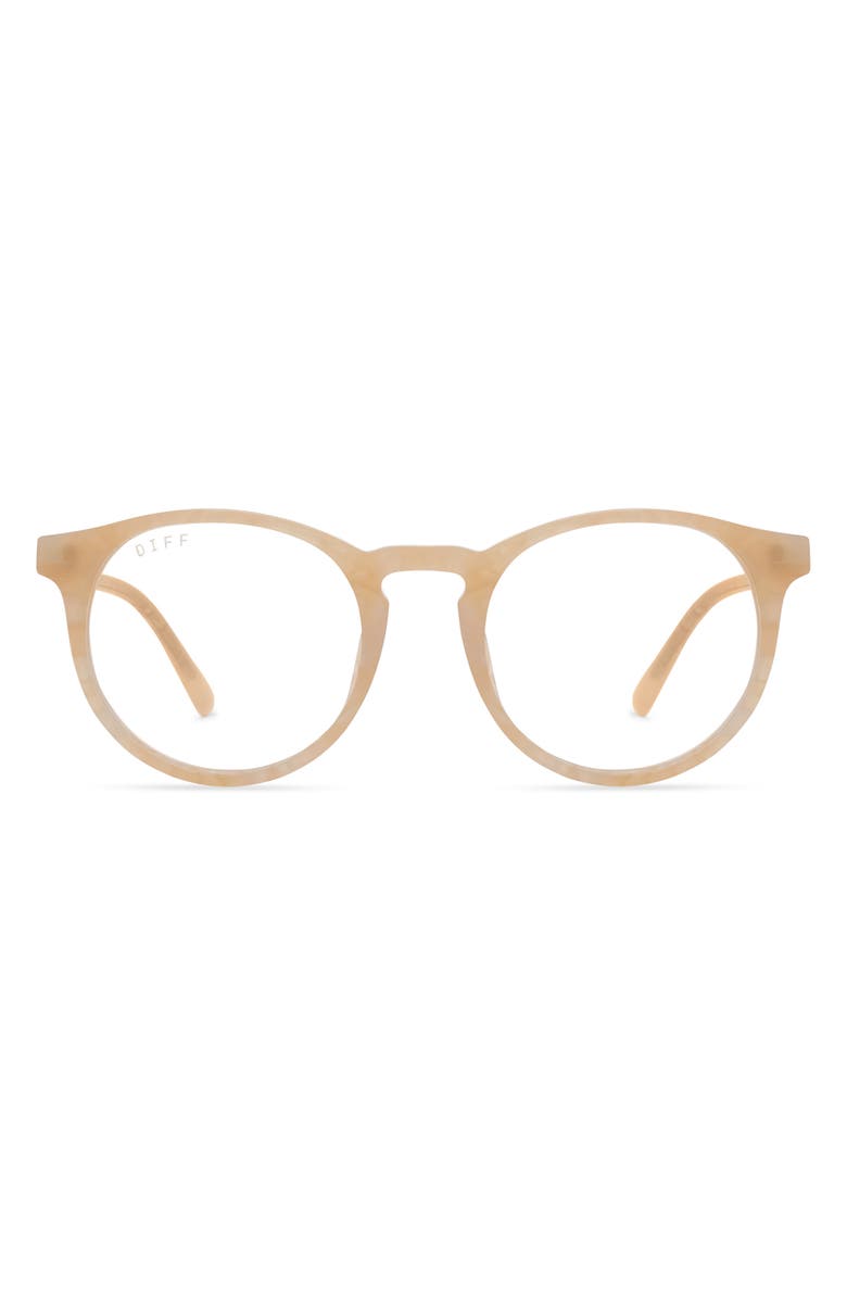 DIFF Sawyer 48mm Round Optical Glasses, Main, color, Citrine Pearl