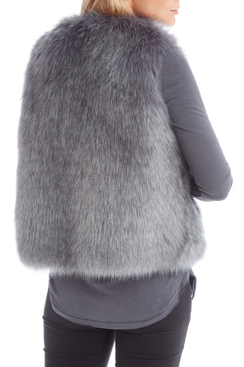 Faux Fur Vest, Alternate, color, GREY MULTI