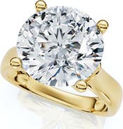 Bliss Diamond Certified 4 1/3Ct Round Diamond Engagement Ring With Accents 14k Gold Lab Grown