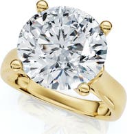 Bliss Diamond Certified 4 1/3Ct Round Diamond Engagement Ring With Accents 14k Gold Lab Grown