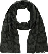 COACH Signature-C Silk & Cotton Stole