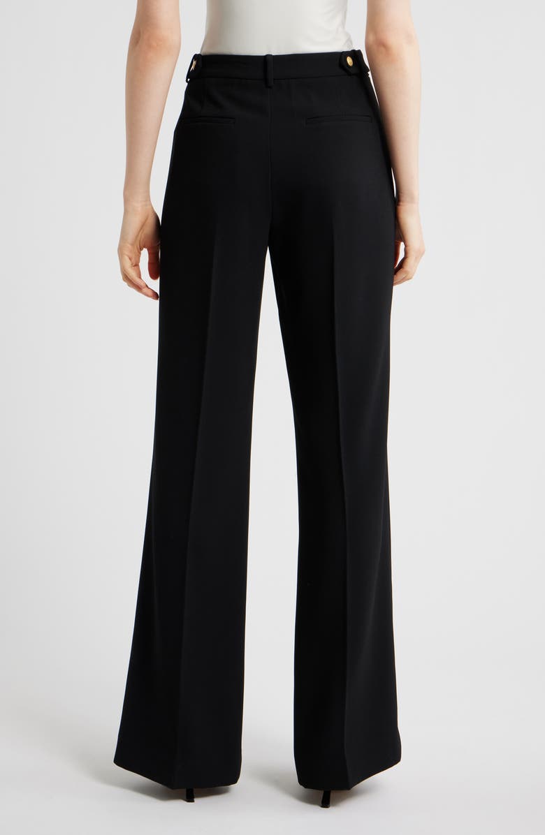 KOBI HALPERIN Cecilia Wide Leg Crepe Pants, Alternate, color, Black