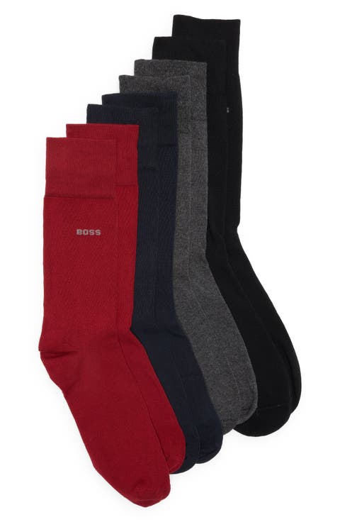 4-Pack Assorted Crew Socks Gift Box