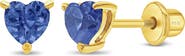 In Season Jewelry Cubic Zirconia Birthstone Plated Solitaire Earrings