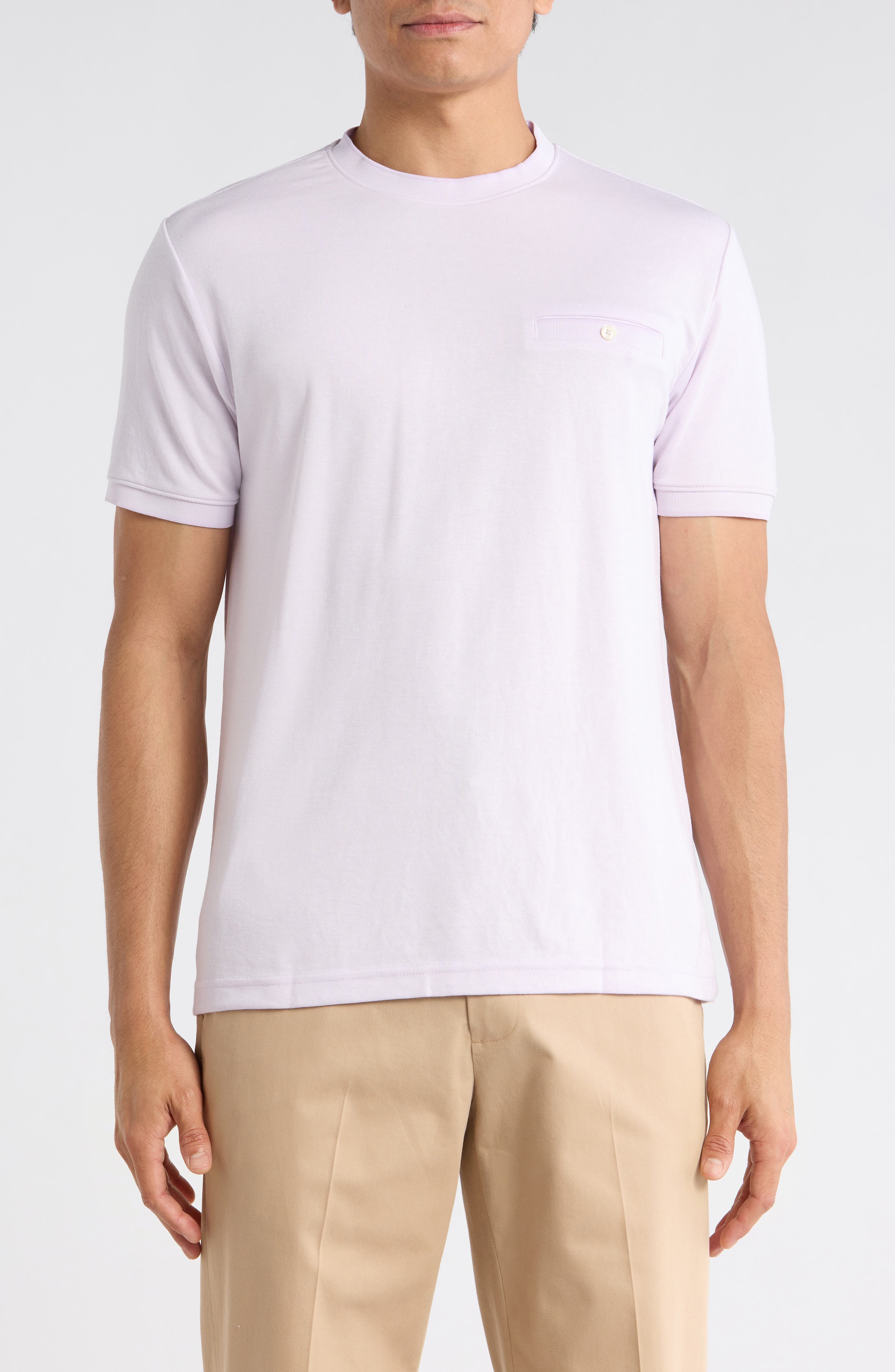 Cactus Man Tipped Crewneck Knit T-Shirt