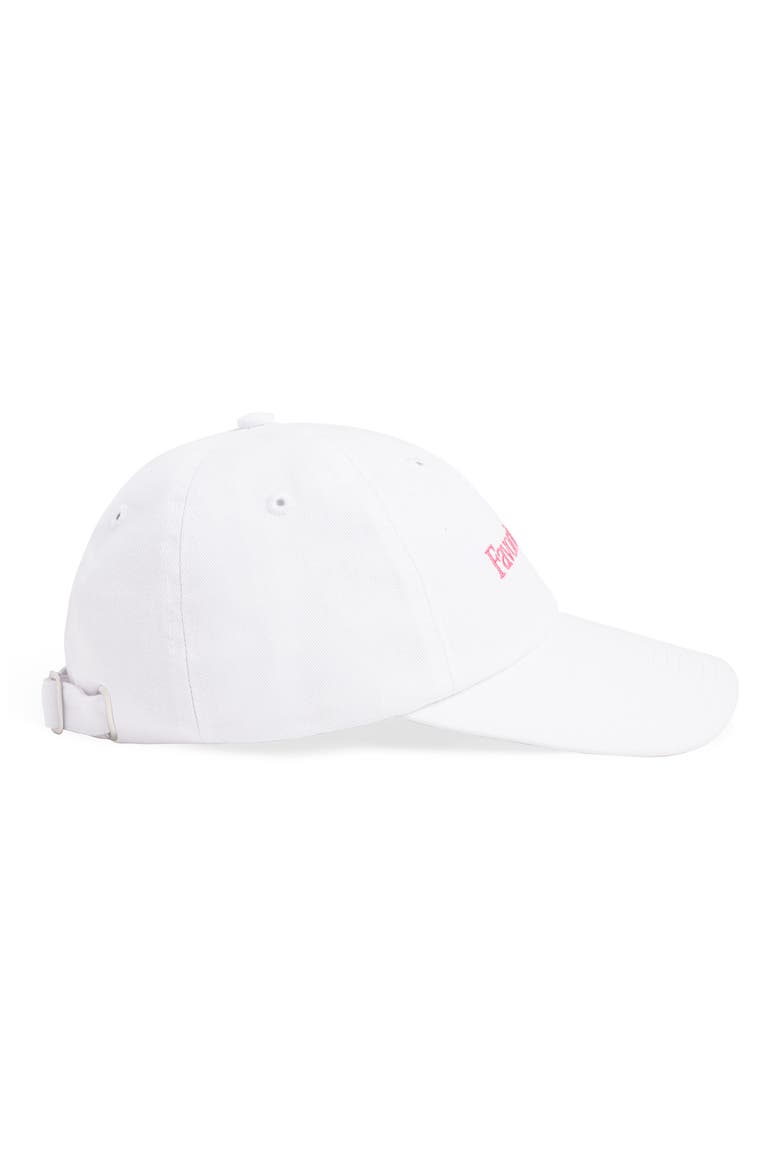 Classic Logo Heart Cotton Twill Baseball Cap, Alternate, color, WHITE / PINK