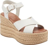 Marc Fisher LTD Pasion Espadrille Ankle Strap Platform Wedge Sandal