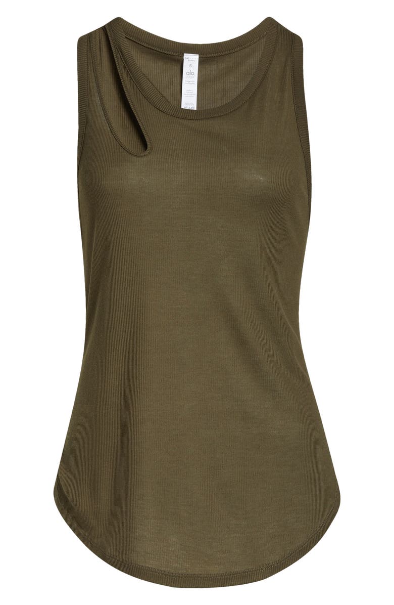 Alo Peak Cutout Tank, Alternate, color,