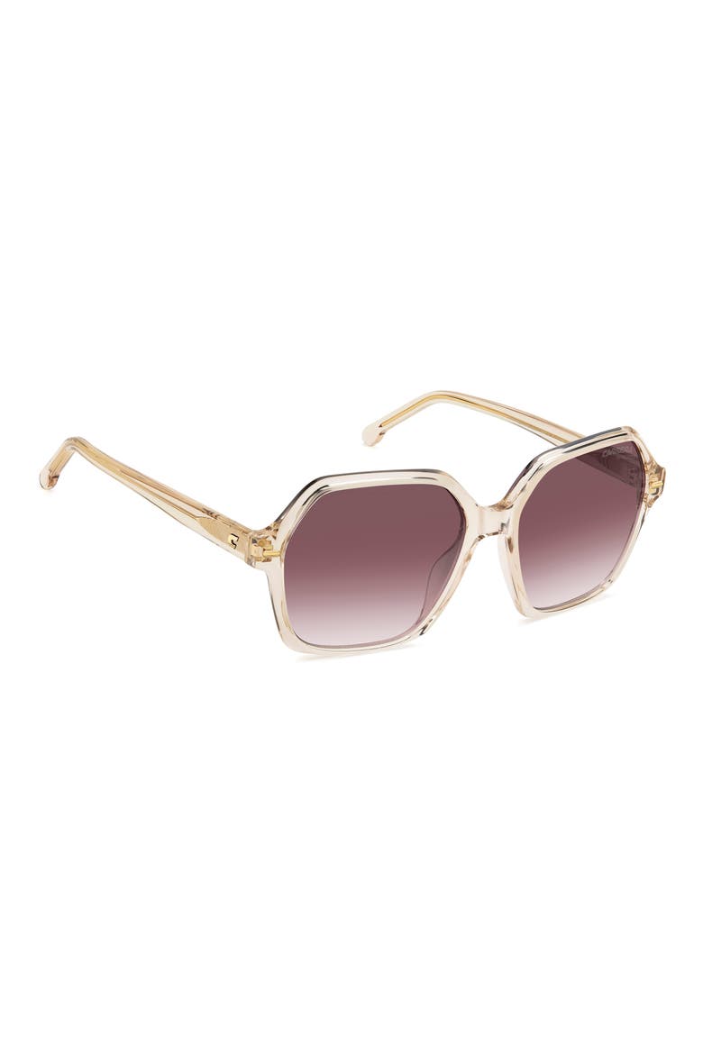 Carrera 3026/S 56mm Gradient Square Sunglasses, Alternate, color, CLEAR YELLOW
