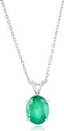 SOUZANA by Suzy Levian 14K Gold Emerald Pendant Necklace