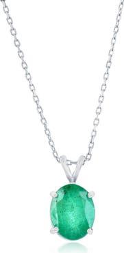 SOUZANA by Suzy Levian 14K Gold Emerald Pendant Necklace