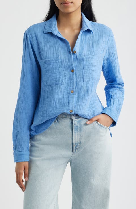 Micaela Cotton Button-Up Shirt