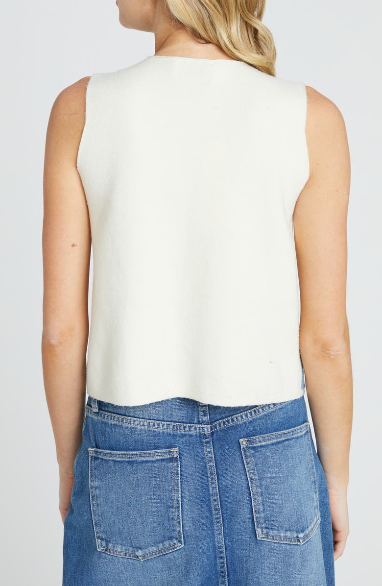 Driftwood Ravishing Roses Sweater Vest, Alternate, color, Cream