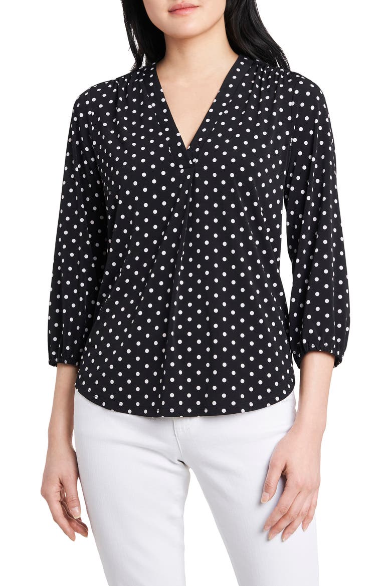 V-Neck Top, Main, color, RICH BLACK
