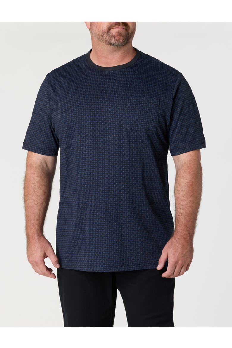 Big & Tall Allover Printed Moisture-Wicking T-Shirt, Alternate, color, BLACK