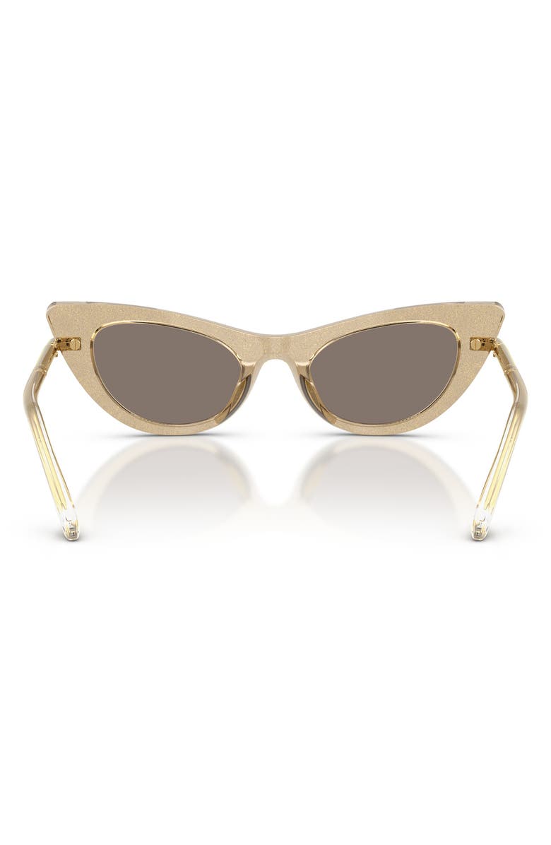 Dolce&Gabbana Kids' 44mm Small Mirrored Cat Eye Sunglasses, Alternate, color, Gold / Brown Mirror Gold
