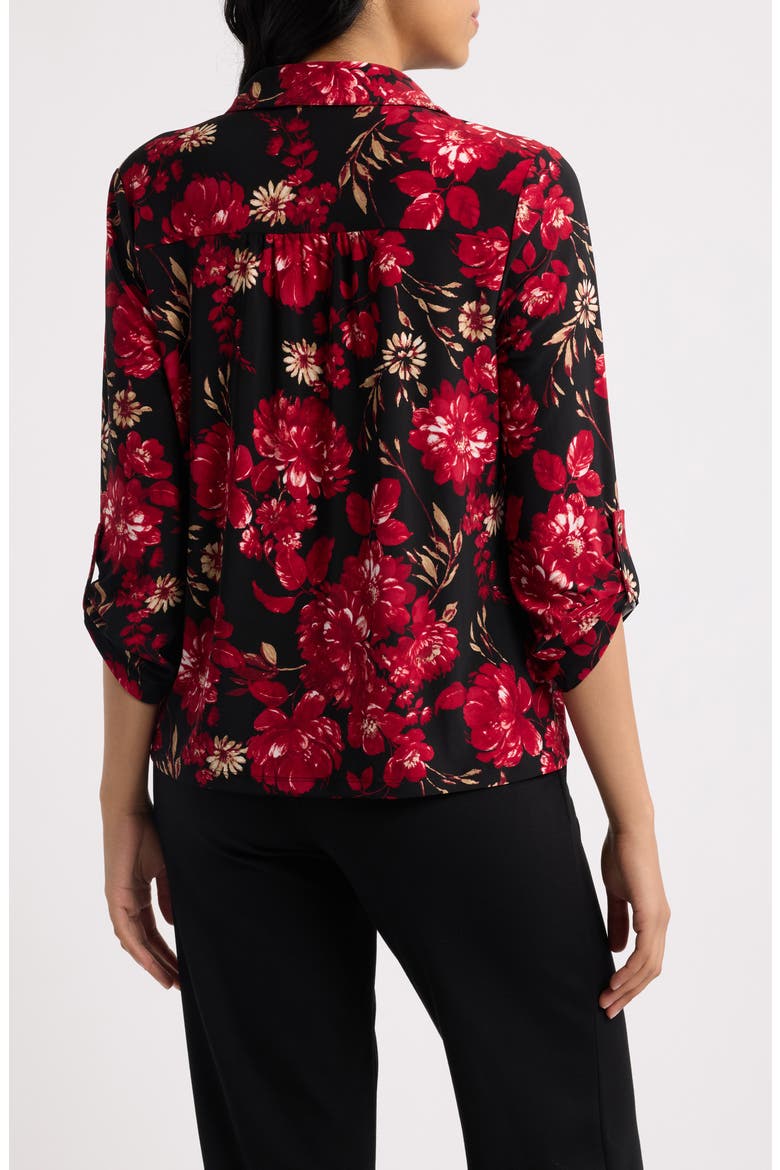 Print Roll Tab Shirt, Alternate, color, ANNE BLACK MULTI