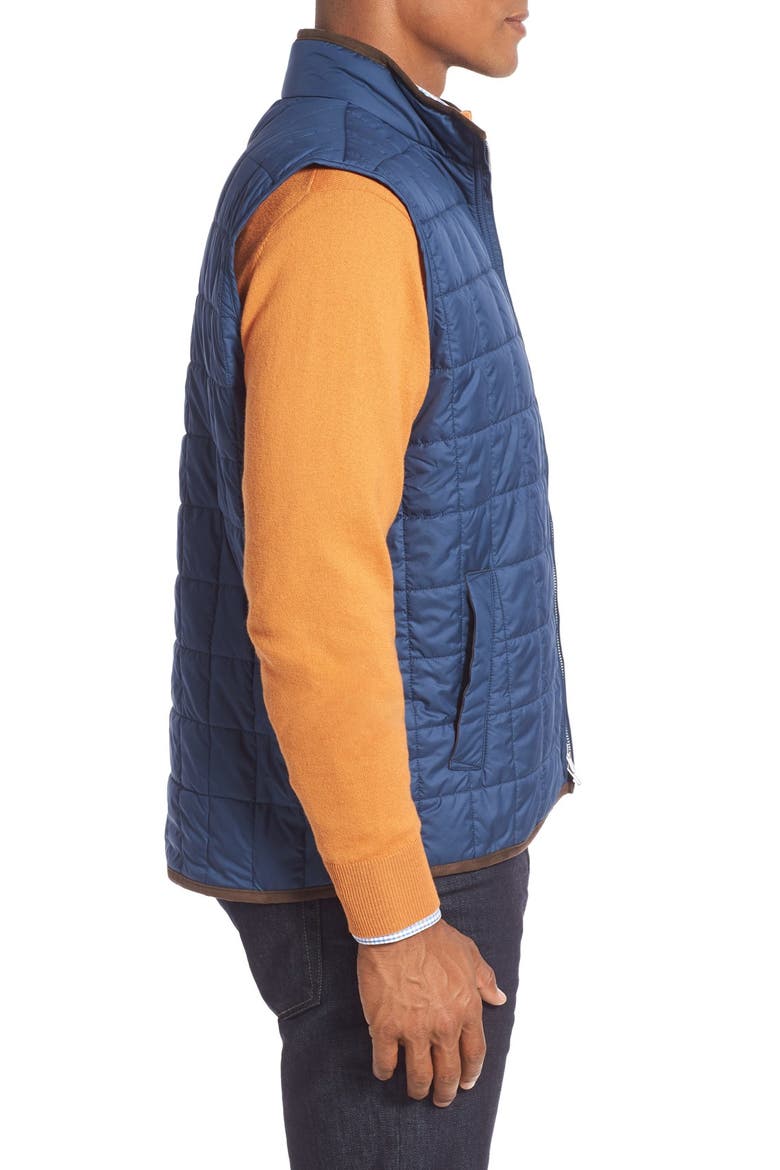 'Seneca' Water Resistant Quilted Vest, Alternate, color, MIDNIGHT